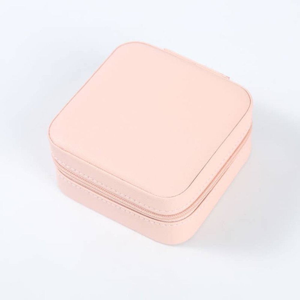 Pink Travel Jewelry Case